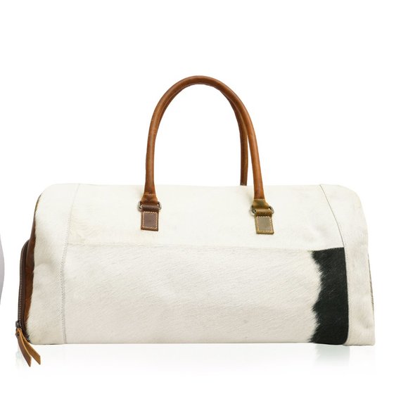 Leather Travel Bag Duffle Bag - Picture 9 of 13